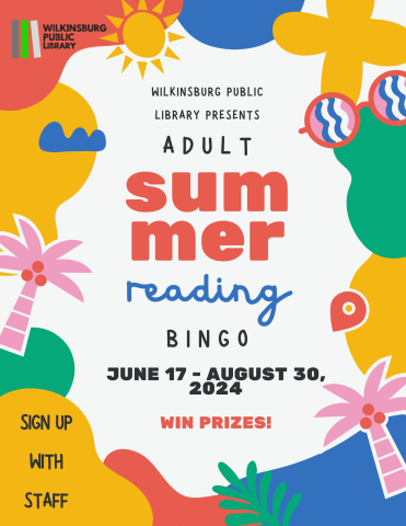 Adult Summer Reading Bingo flyer