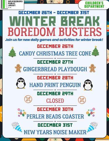 Winter Break Boredom Busters