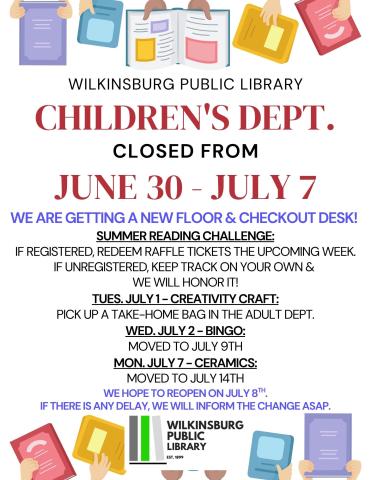 Children's Dept. Closure