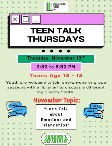 Teen Talk Thursdays