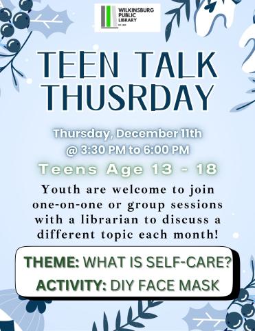 Teen Talk Thursdays