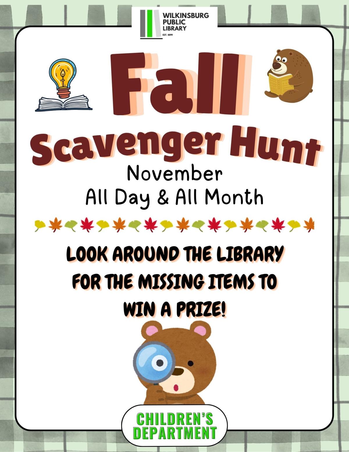 Fall Scavenger Hunt
