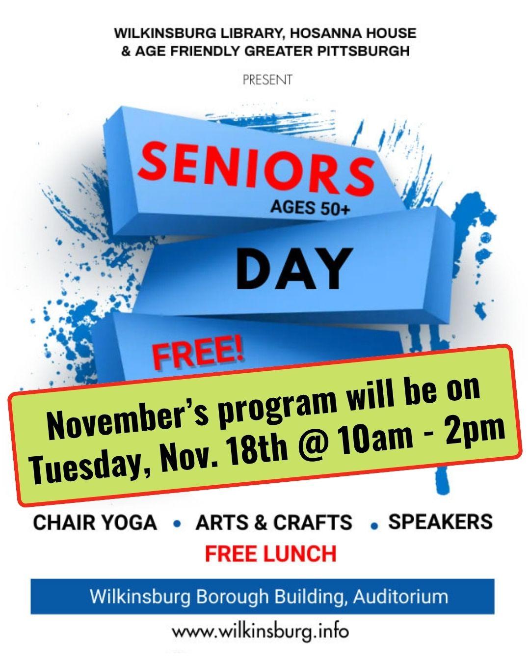 Seniors Day rescheduled for Nov. 18